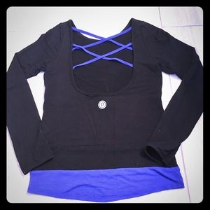 Pure Barre by Splits 59 Cross back Top