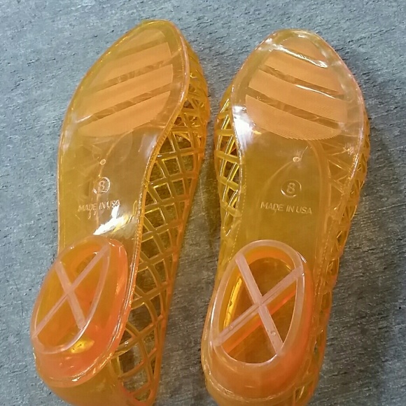 American Apparel lattice jelly sandal flat NEW! - Picture 4 of 4