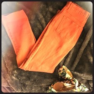 NWOT High-waisted Orange Straight Leg Jeans