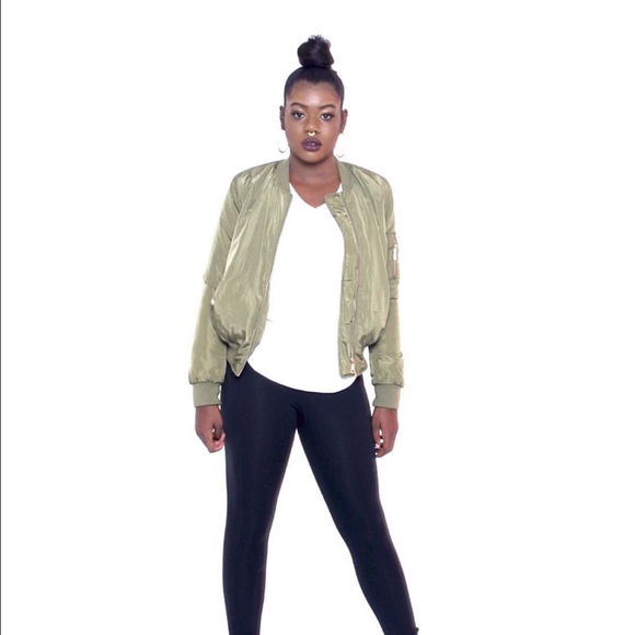 Olive green bomber jacket - Picture 3 of 4