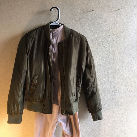 Olive green bomber jacket - Picture 4 of 4