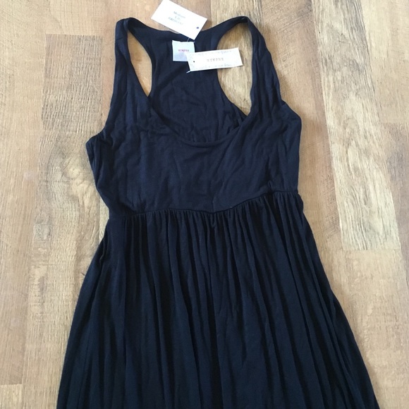 Black racer back maxi dress