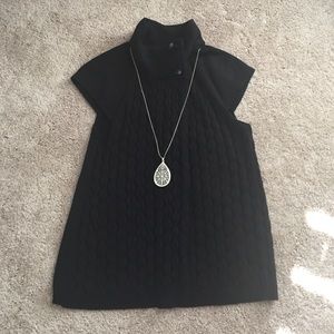 Black SS Chunky knit Sweater