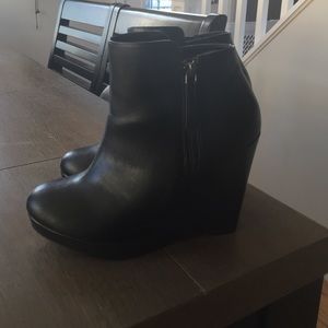 Never worn black wedge booties from Torrid