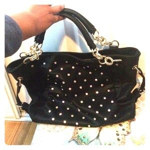 Black stud charming Charlie purse
