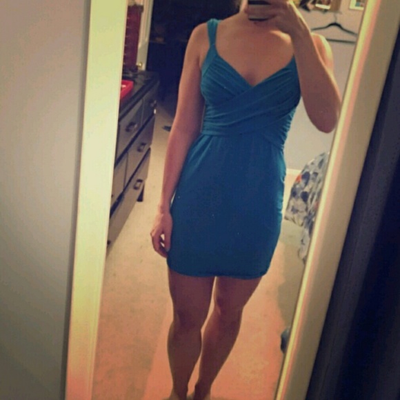 Victorias Secret Blue Bra Top Wrap Dress