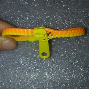 Yellow and Orange Zip Bracelet