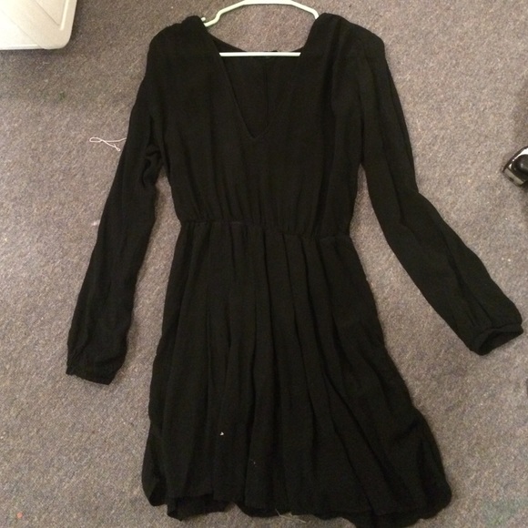 Black long sleeve formal dress
