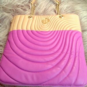 Henri Bendel gorgeous lilac/tan soft leather bag