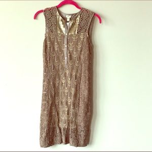 Anthropologie tiny shimmered lace dress