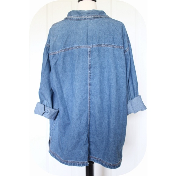 Floral Embroidered Cotton Denim Jacket - Picture 2 of 4