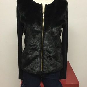 Faux Fur Zip sweater
