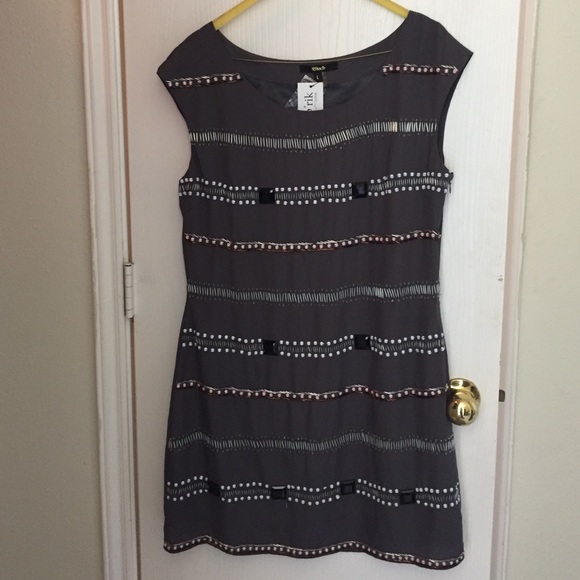 Grey Embellished dress.