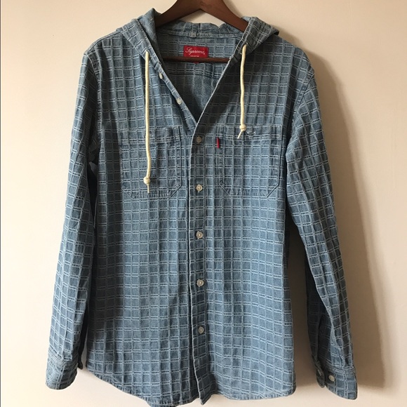 supreme jacquard denim shirt