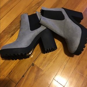 High street fashion platform boots