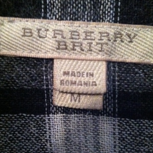 Burberry Brit black, gray and cream colored top - Picture 2 of 4