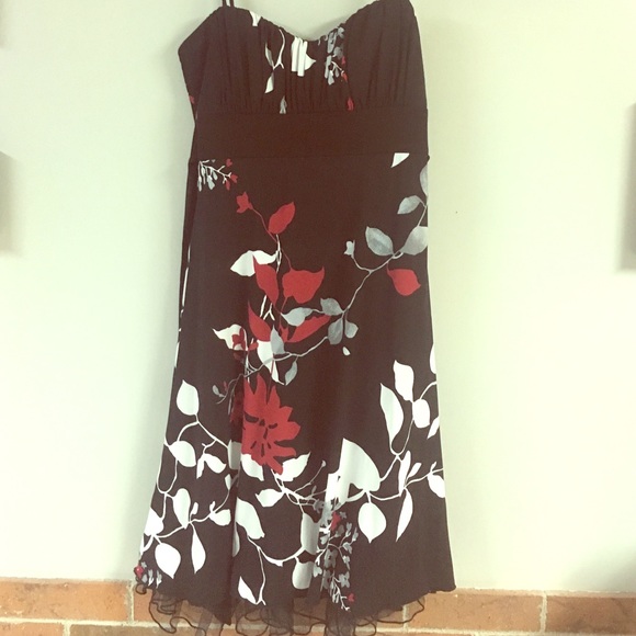 Black, gray & white formal dress
