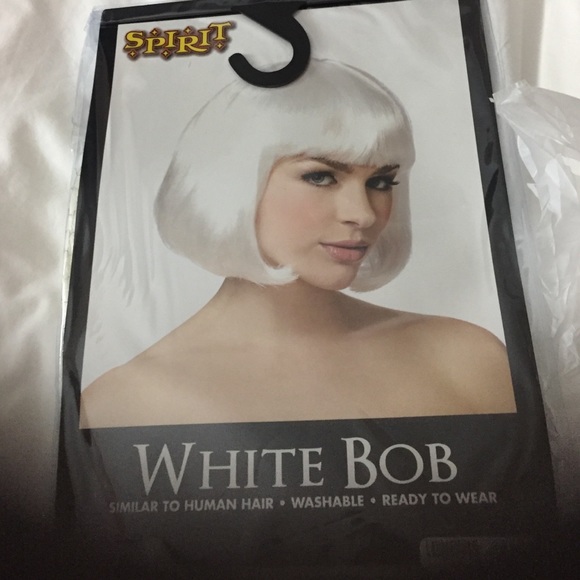 Brand new white bob wig
