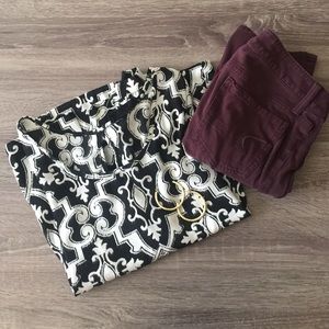 Francesca's Boutique peach love cream top