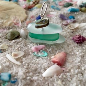 Stacked sea glass necklace