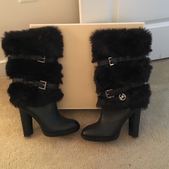 Michael Kors Fax Fur Leather Boot