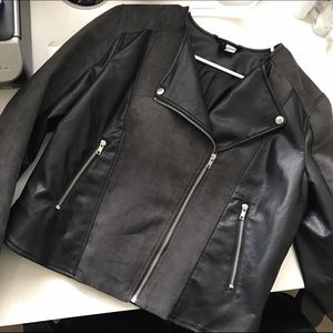 Faux Leather Suede Jacket