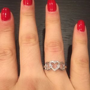 NWOT! 14k white gold heart ring