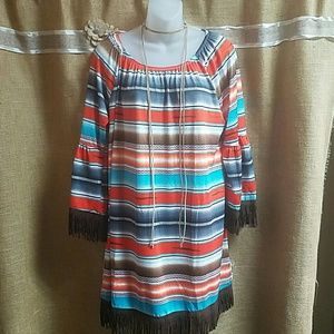 Serape Fringe  Tunic