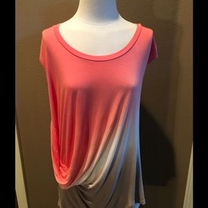 Young fabulous & broke L dip dye T-shirt top nice!