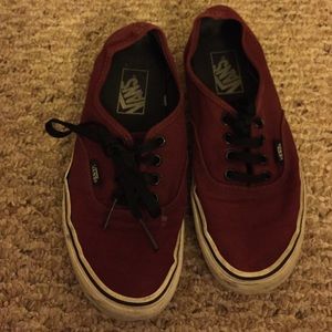 MAROON VANS.