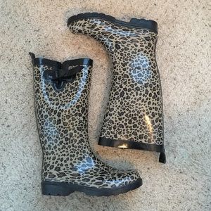 Cheetah Print Rain Boots