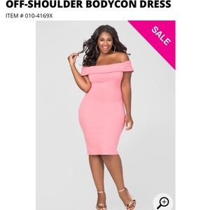 Off the shoulder body con
