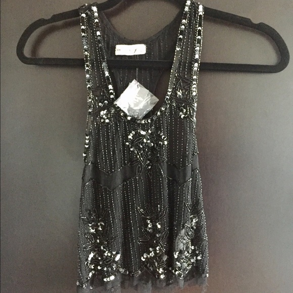 Sequin Overlay Tank (NWT)