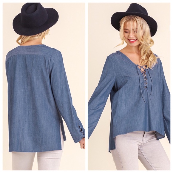 Denim  Top S,M - Picture 2 of 2