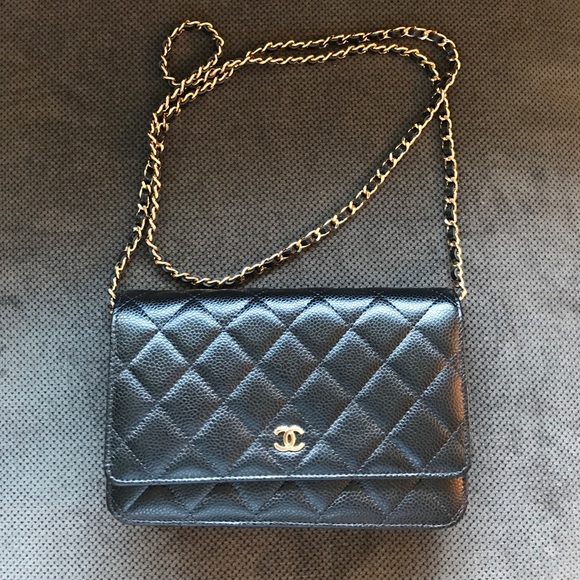 CHANEL Handbags - Classic Chanel Wallet on Chain in Black Caviar WOC