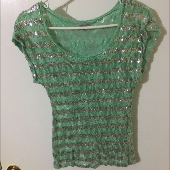teal and sequins shirt - Picture 1 of 1