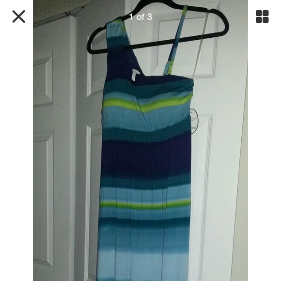 Soma Intimates Stripe One Shoulder Maxi Dress
