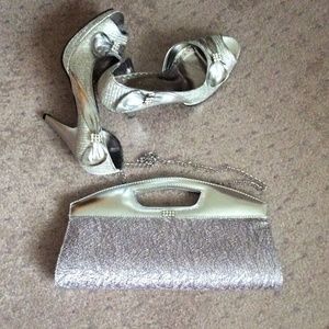 Brand New Silver Clutch