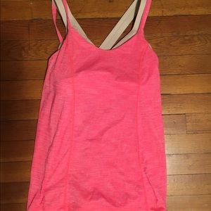 Lululemon peach and tan top