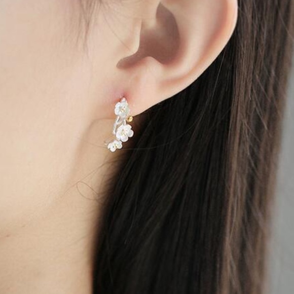 S925 flower earrings - Picture 2 of 3