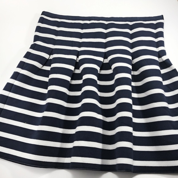 NWOT Navy Blue Striped Skirt- Fits Medium