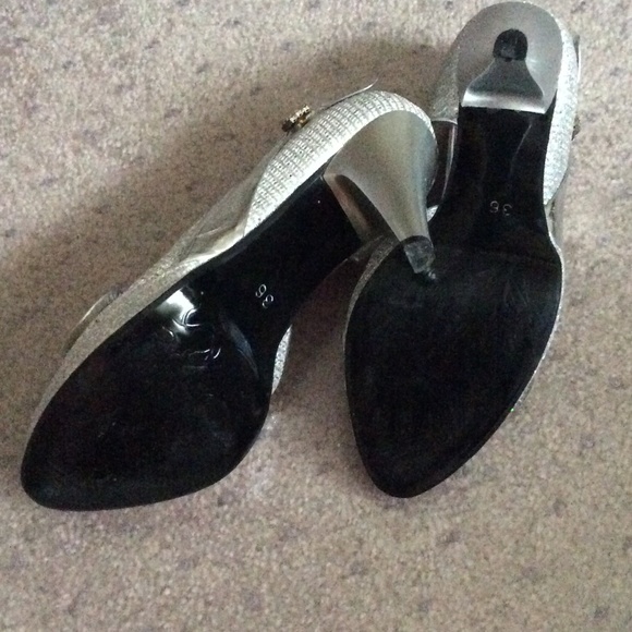 Silver Grey Platform Heels - Picture 4 of 4