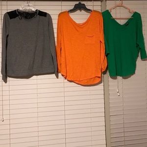 Two Express Shirts & One Forever 21 Shirt