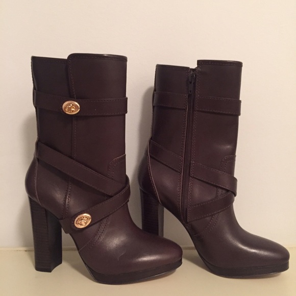 Coach high heeled boots