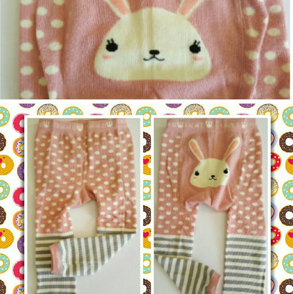 Super cute pants tights bunny face on the butt