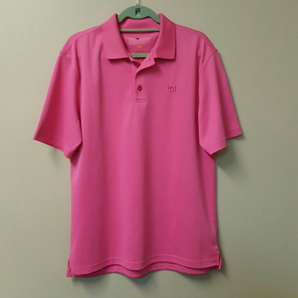 Men's Pink Loudmouth Polo Shirt Size M