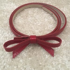 Red bow waist belt