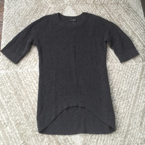 Intermix dark grey cable knit sweater