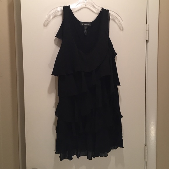 INC Black Fringe Sleeveless T-Shirt