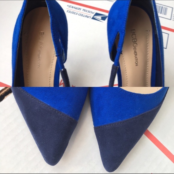 🚫Sold🚫BCBG sexy suede two color heels - Picture 3 of 4